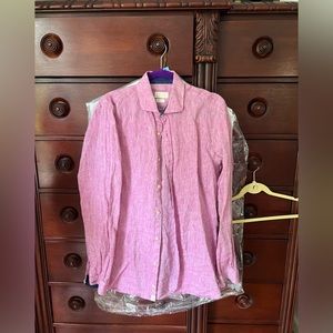 Men’s Zara linen pink shirt xl
